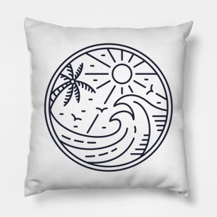 Wave in Summer Pillow