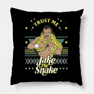 Jake The Snake Christmas Ugly Pillow