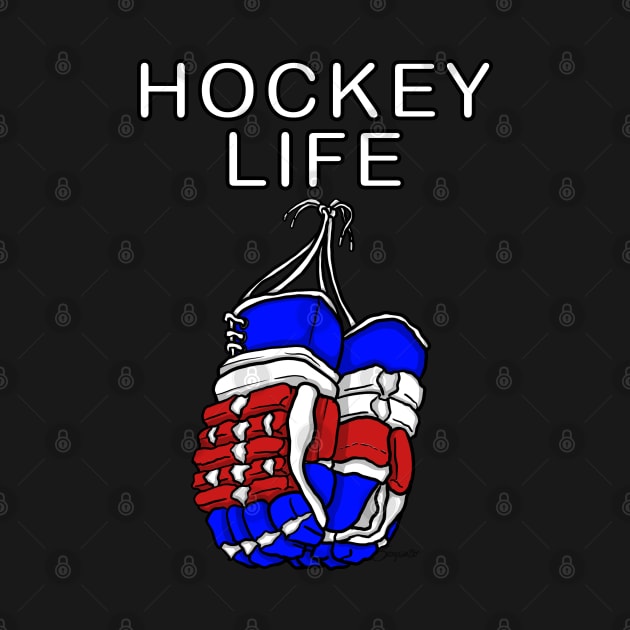 HOCKEY LIFE Ice Hockey Gloves by ScottyGaaDo