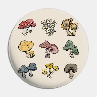 Mushroom print Pin