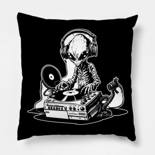 Alien Vinyl DJ Rave Techno Pillow