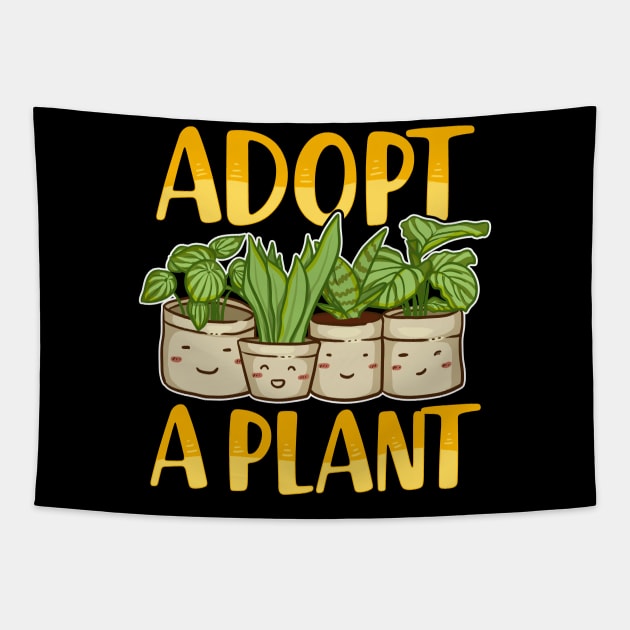 Cute Adopt a Plant Succulent & Gardening Planting Tapestry by theperfectpresents
