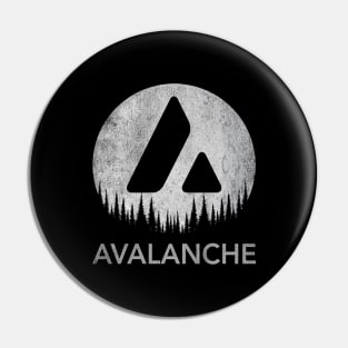 Vintage Avalanche AVAX Coin To The Moon Crypto Token Cryptocurrency Wallet Birthday Gift For Men Women Kids Pin