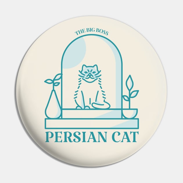 Persian Cat Pin by Tip Top Tee's