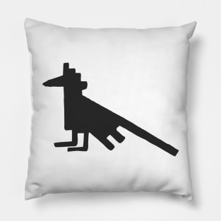 Simple Bird Roadrunner Emblem Symbol Pillow