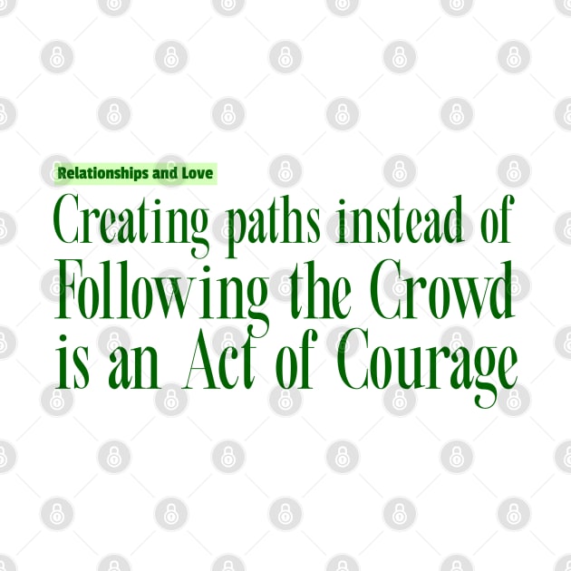 Creating Paths instead of Following the Crowd by TSHub