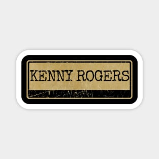 Aliska text black retro - Kenny Rogers Magnet