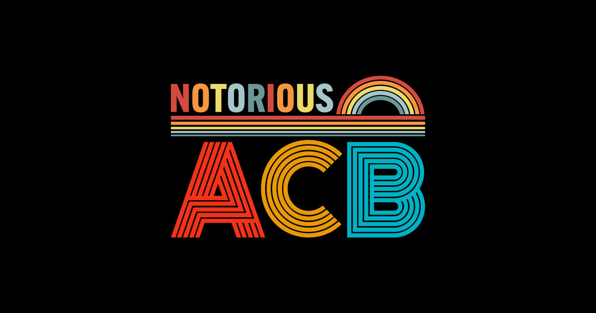 Vintage Retro Notorious ABC Amy Coney Barrett - Acb - Sticker | TeePublic