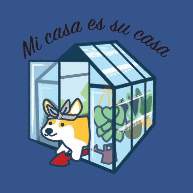 Corgi in a Greenhouse by Buenos Biscuits