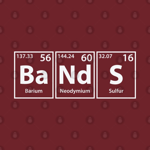 Bands (Ba-Nd-S) Periodic Elements Spelling by cerebrands