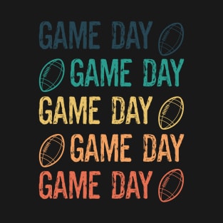 Funny Football Lovers Fan Player Team Coach Retro Game Day T-Shirt