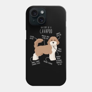 Parti Cavapoo Dog Anatomy Phone Case