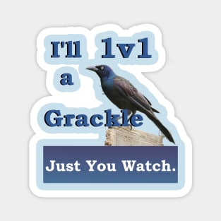 I'll 1v1 a Grackle Just You Watch Slogan Tee Magnet