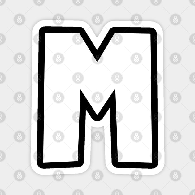 Initial name letter M Magnet by Abz_Cloth