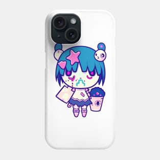 A CUTE KAWAI Zombie illustration design Phone Case