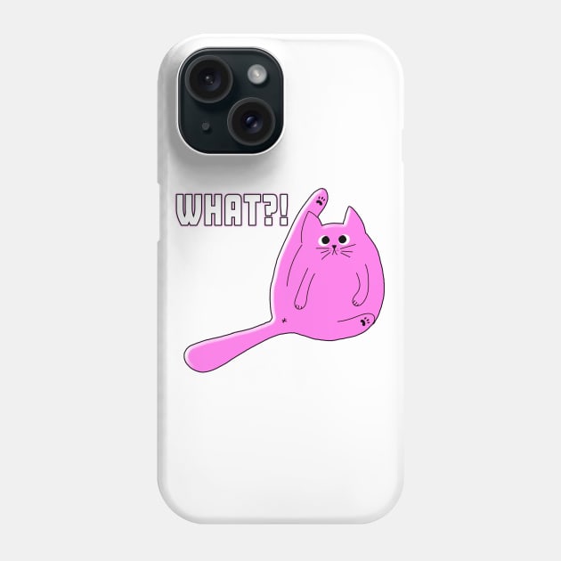 What? Kitty Caught Red Handed Pink Phone Case by Shawnsonart