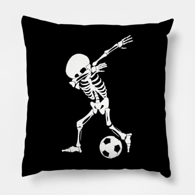 Dabbing Skeleton Soccer Shirt - Funny Halloween Dab Pillow by TeeAaron