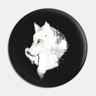 white wolf Pin