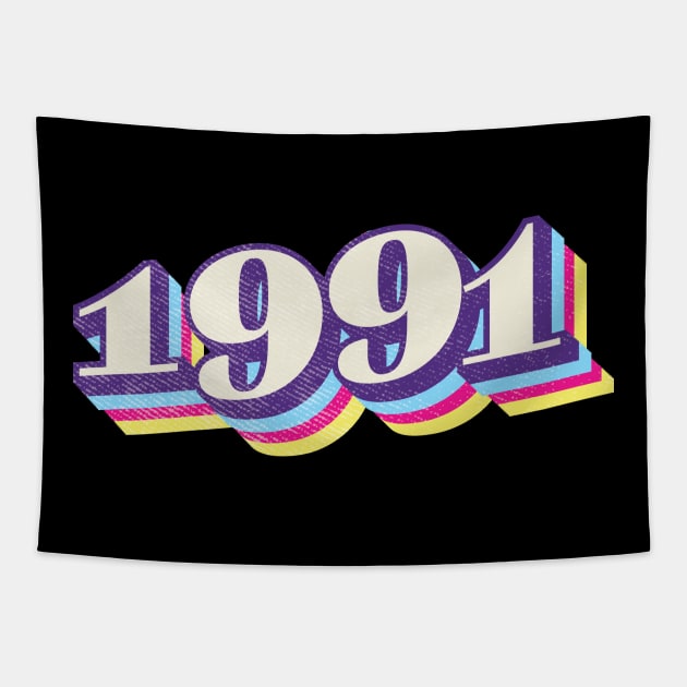 1991 Birthday Year Tapestry by Vin Zzep