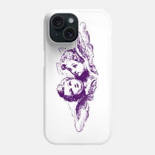 Vintage Cupid Angel Cherubs In Cloud Engraving Phone Case