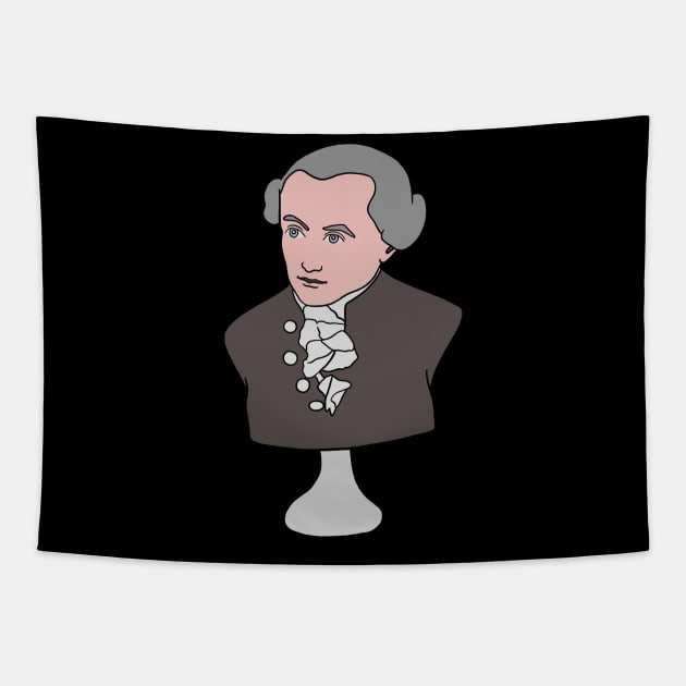 Statue of Immanuel Kant - German Philosopher Tapestry by isstgeschichte