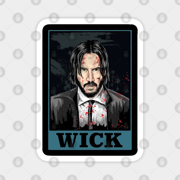 JOHN WICK fan art Magnet by AMOS_STUDIO