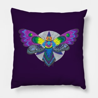 Colorful Moth Pillow