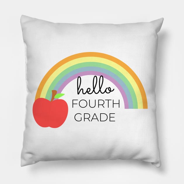 Hello Fourth Grade Pillow by Petalprints