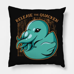 Release the Quacken // Cute Rubber Duckie Kraken Pillow