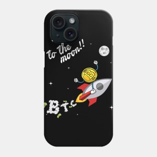 BTC to the moon !! Phone Case