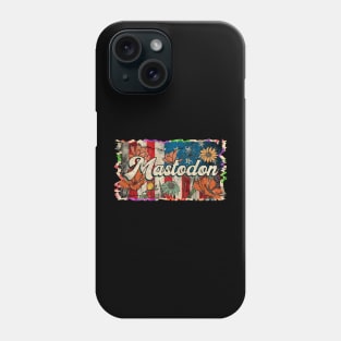 Retro Mastodon Pattern 80s 90s Birthday Style 70s 80s Phone Case