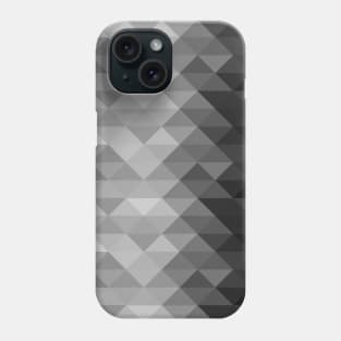 Grayscale triangle geometric squares pattern Phone Case