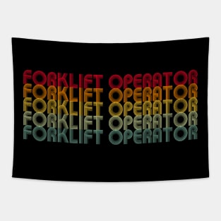 Forklift Operator Retro Vintage Tapestry