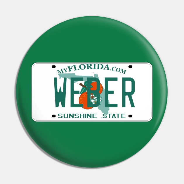 Florida Weber Grill License Plate Pin by zavod44