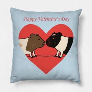 Guinea Pig Happy Valentine's Day Pillow