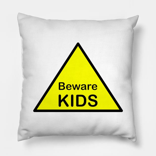 Beware kids Pillow by mariauusivirtadesign