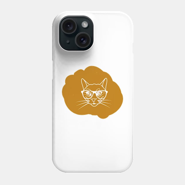 Cat in spectacles Phone Case by Toozidi T Shirts