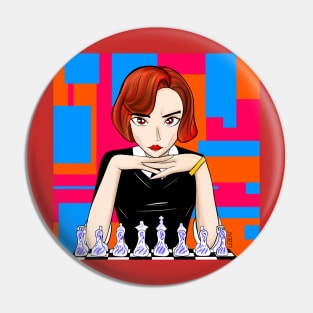 Beth the queen’s gambit in chessmaster Champion arts Pin