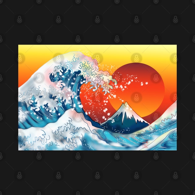 Wave off Kanagawa at sunset by cuisinecat