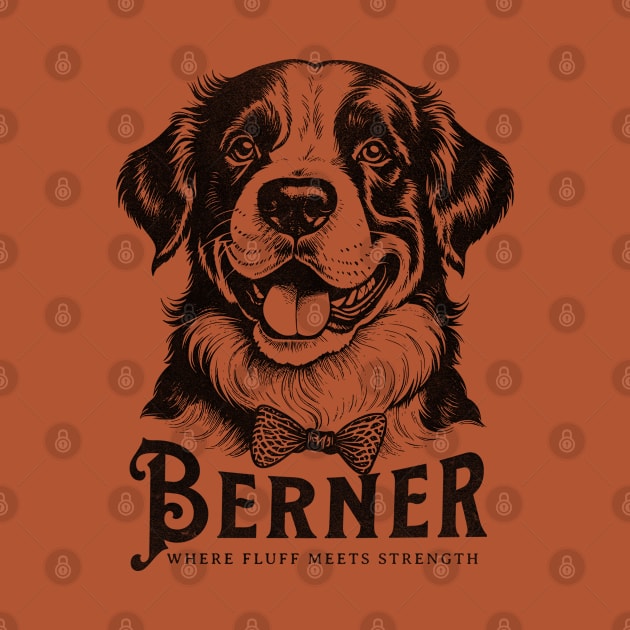 Joyful Berner - Vintage Style Artwork for Dog Lovers by Tintedturtles