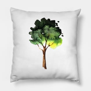 Watercolor tree Pillow