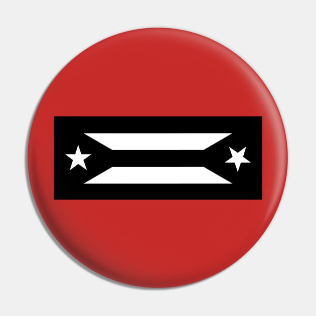 Black Puerto Rican Flag Pin by GdotArroyo