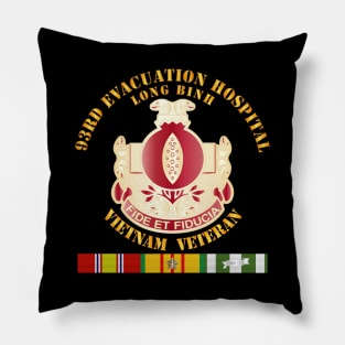 93rd Evacuation Hospital - Vietnam Vet w SVC Ribbons Pillow