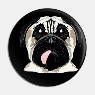 Funny pug Pin