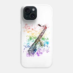 Saxophone Rainbow Colours Saxophonist Sax Player Musician Phone Case