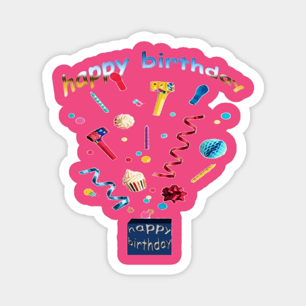 happy birthday Magnet by HTTC