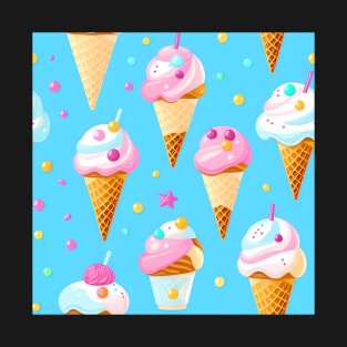 Delicious Creamy Ice Cream Cone with candies T-Shirt