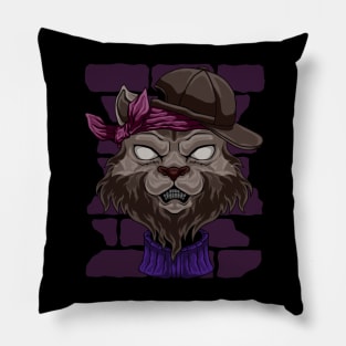 fashion cat street art Pillow