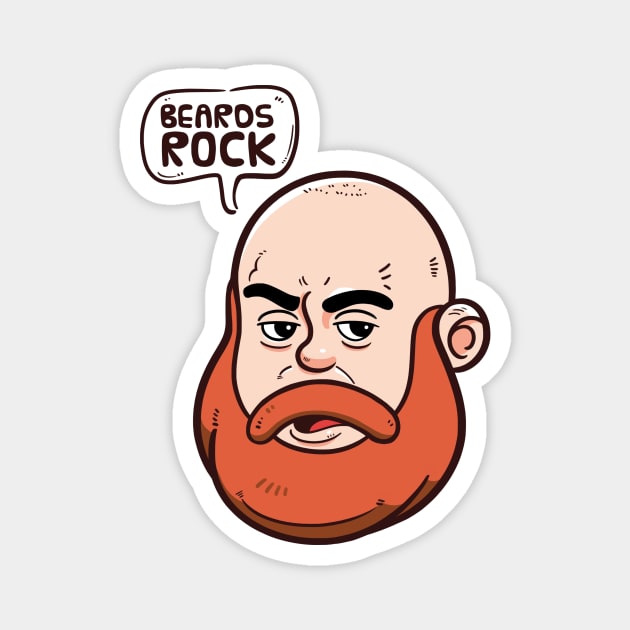 Beards Rock! Magnet by artsible