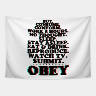 They Live Commands OBEY 3D Pixel Tapestry